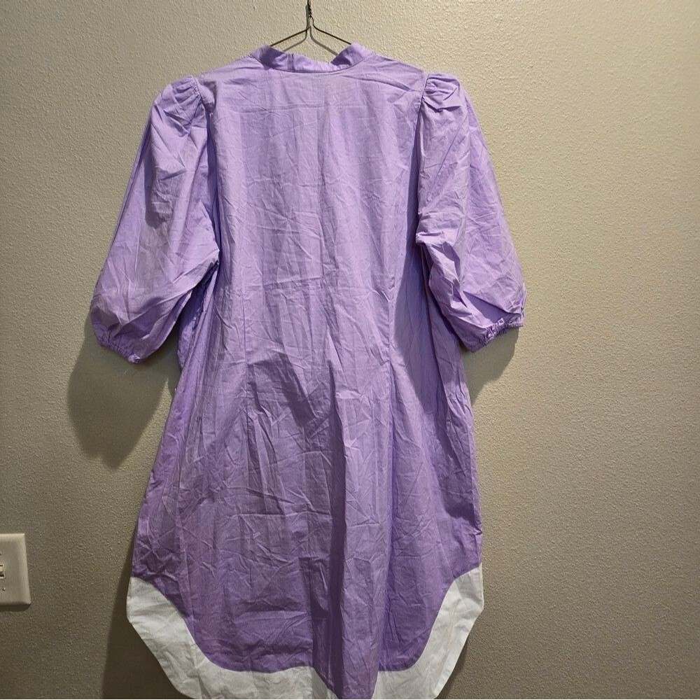 Chloé Chloe Kristyn Lavender Shirt Wrap Rosa Purple Dress Sz L - Picture 5 of 5